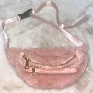 Pink Furry Fanny Pack